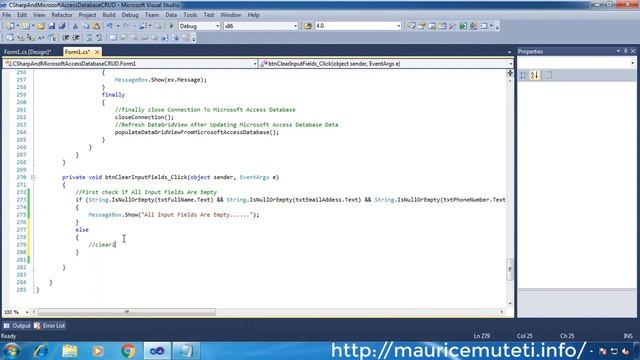 C# And Ms Access Database Tutorial #14 - How To Clear Input Fields Text Boxes And Picture Box смотреть онлайн