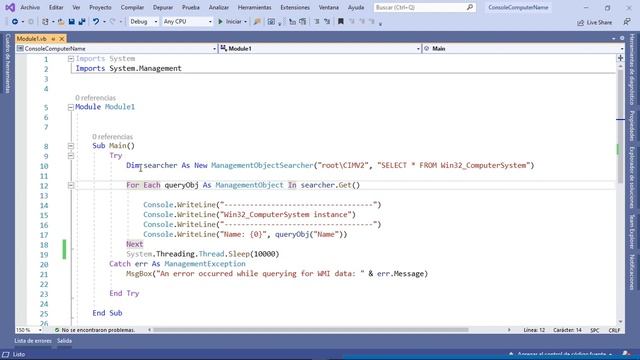 WMI Computer Name VB y C Sharp-Consola смотреть онлайн