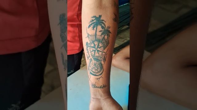 compass tattoo after heal comment? for more tattoos #tattoobyarya #tattoo #like #viral смотреть онлайн