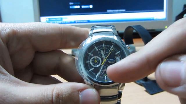 Casio EF-512D-1A видео-обзор и настройка смотреть онлайн