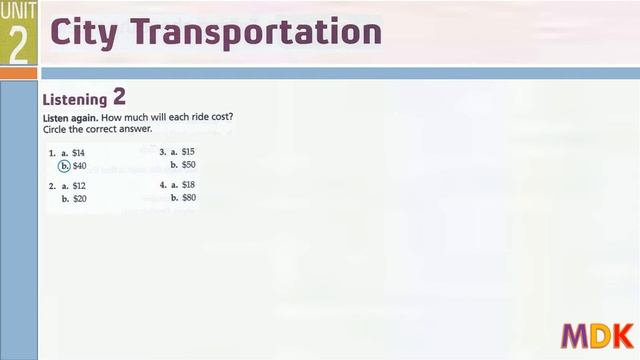 Tactics for Listening Third Edition Developing Unit 2 City Transportation смотреть онлайн