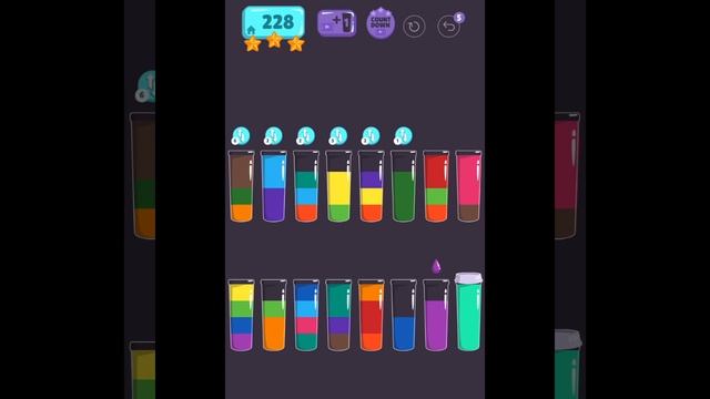 Cups - Water Sort Puzzle Level 228 ⭐️⭐️⭐️ смотреть онлайн