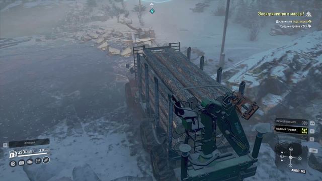 SnowRunner. Кольский полуостров.Ковдозеро - Имандра. Контракт "Электричество в массы". Часть 2. смотреть онлайн