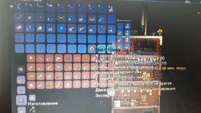 ТЕРРАРИЯ инвентарь дропа глаза Ктулху на эксперте 👾 смотреть онлайн