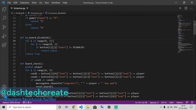 tictaetoe game gui in Python with source code | #python3 смотреть онлайн