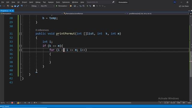 Write a program in C# Sharp to generate all possible permutations of an array using recursion смотреть онлайн