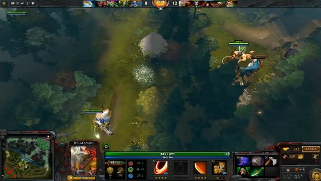 Dota 2 Juggernaut нагибает рачков смотреть онлайн