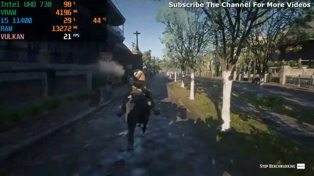 Red Dead Redemption 2 : i5 11400 + Intel UHD Graphics 730 смотреть онлайн