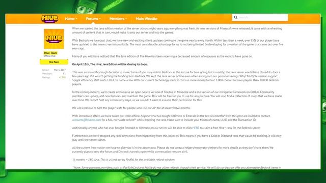 Ohje.. Microsoft Accounts auf dem Weg für Java & Hive's Server trauriges Ende.. (Minecraft News) смотреть онлайн