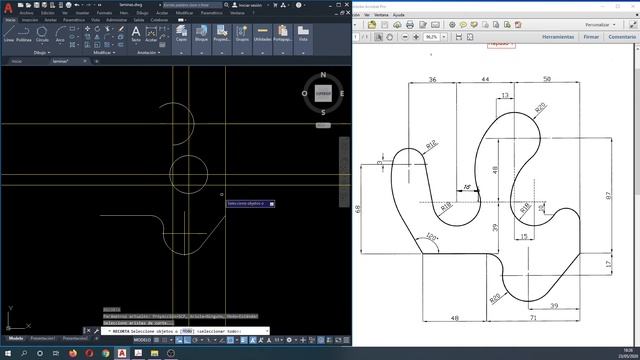Lección 21 Autocad fusionar curvas y rectas смотреть онлайн
