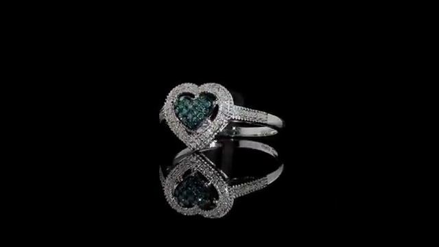 Золотое кольцо в форме сердца с бриллиантами смотреть онлайн