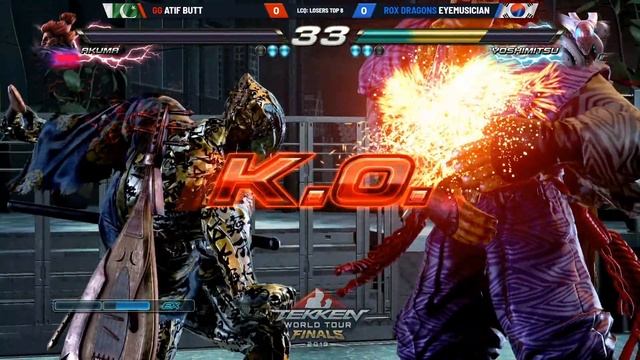 Tekken World Tour 2019 Finals - GG Atif Butt vs ROX Dragons EyeMusician - LCQ Top 8 смотреть онлайн