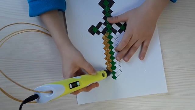 Меч из майнкрафта с помощью 3d ручки смотреть онлайн
