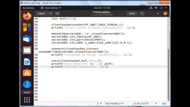 TCP SERVER CLIENT LINUX Network Programming in C Complete Code Function Explanation смотреть онлайн