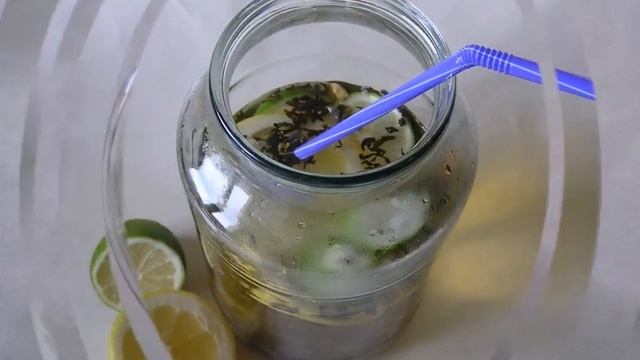 Чай, чайный напиток  с  лаймом  и  лимоном №60 . #жажденет Простые рецепты,кулинария.