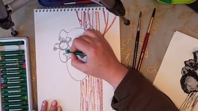 Рисуем с детьми коалу смотреть онлайн