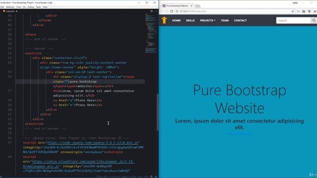#3 Banner Section in HTML and CSS & Bootstrap смотреть онлайн