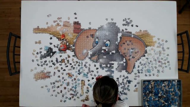 Dumbo 40,320 Piece Ravensburger Jigsaw Puzzle Time Lapse - Part 2! смотреть онлайн