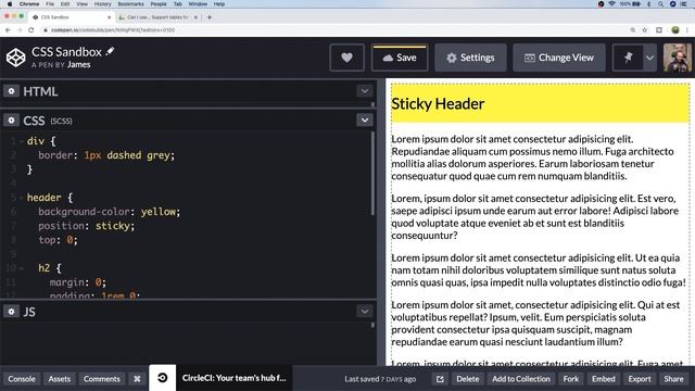 How To Make a Sticky Header CSS Tutorial смотреть онлайн