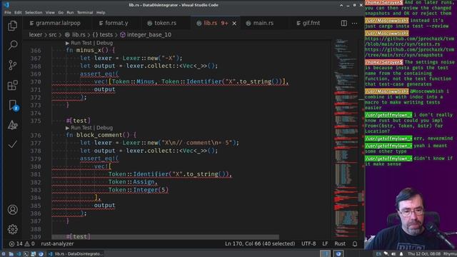 010 [DataDisintegrator] porting my !DSL grammar rules from C to Rust смотреть онлайн