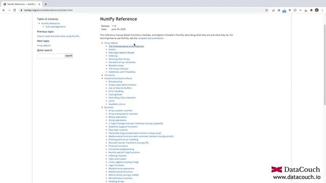NumPy Documentation | Python смотреть онлайн