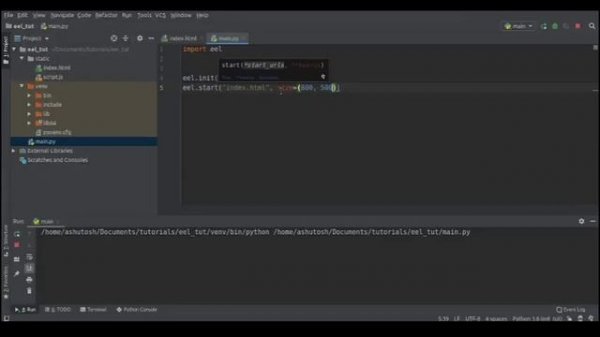 Creating Modern HTML apps with Python | Python Eel tutorial