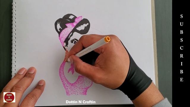 Stipple Drawing #12 - How to Draw Breast Cancer Awareness| Drawing Breast Cancer Ribbon смотреть онлайн