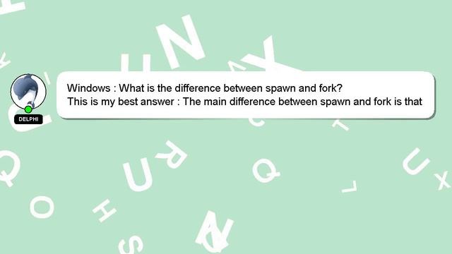 Windows : What is the difference between spawn and fork? смотреть онлайн