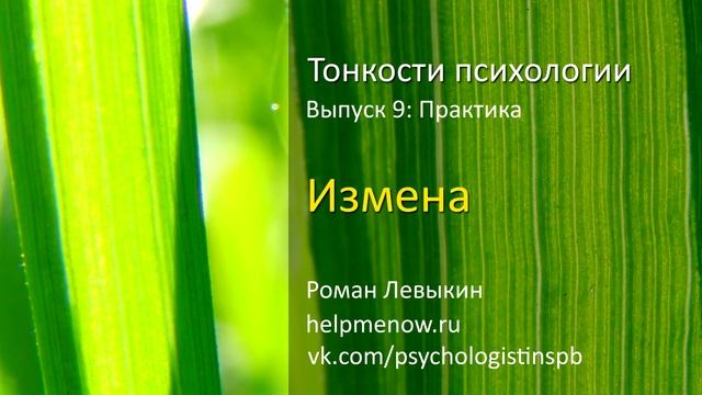 Измена (тонкости психологии 9: Практика) смотреть онлайн