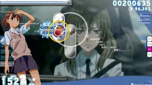 To aru kagaku no Railgun [Judgelight] Osu! Gameplay Normal смотреть онлайн