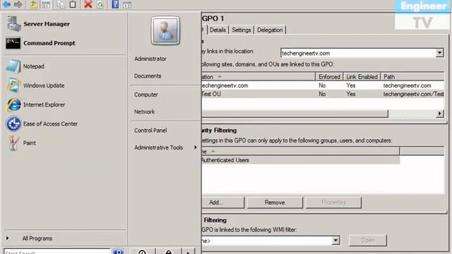 Use Filter Option to choose Desire Policy from GPO in ADDS - Windows Server 2008 смотреть онлайн
