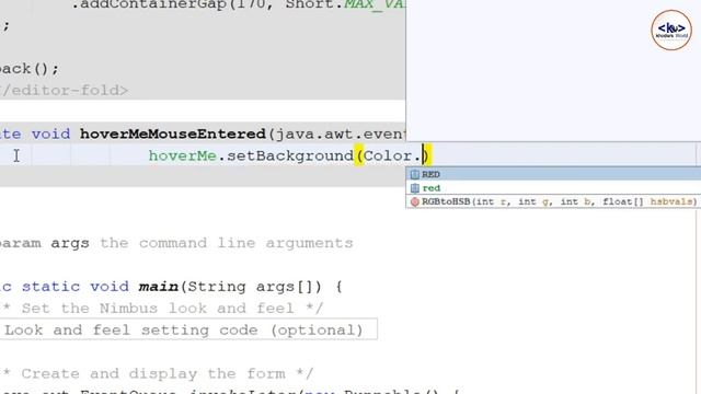How to replicate hover effect in Java Swing смотреть онлайн