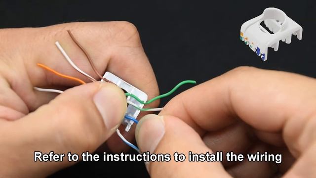 Cat.6a UTP RJ45 keystone jack assembly guide смотреть онлайн