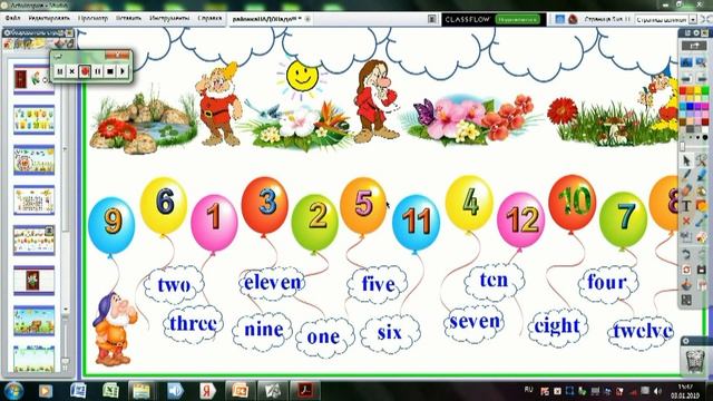 Фрагменты урока Английского языка во 2 классе в ActivInspire.