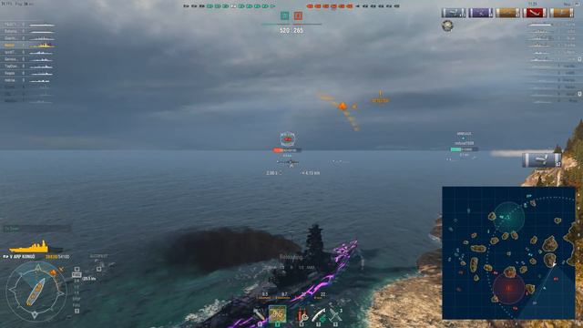 World of Warships - ARP Kongō смотреть онлайн