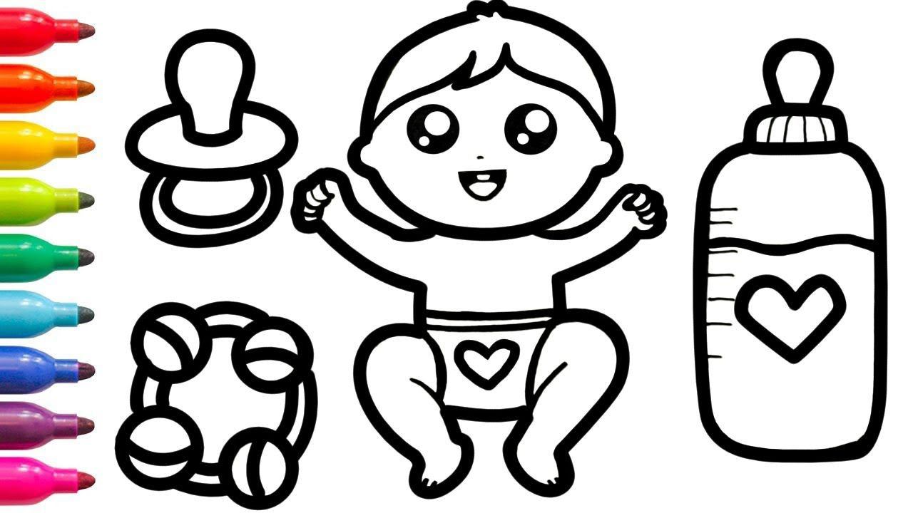 Bolalar Uchun Chaqaloq Va Emzikni Qanday Chizish Mumkin/How To Draw A Baby And A Pacifier For Kids