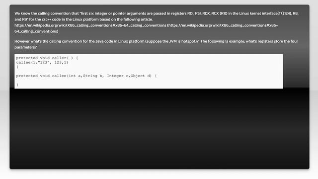 What's the calling convention for the Java code in Linux platform? смотреть онлайн