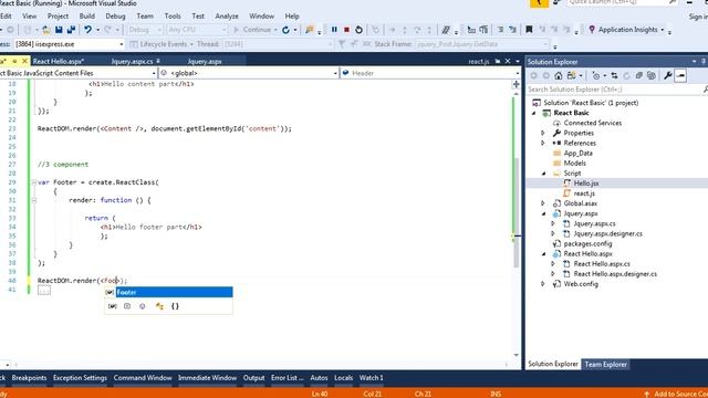 React Js basic Component Part 2 with Asp.net (in HINDI). смотреть онлайн