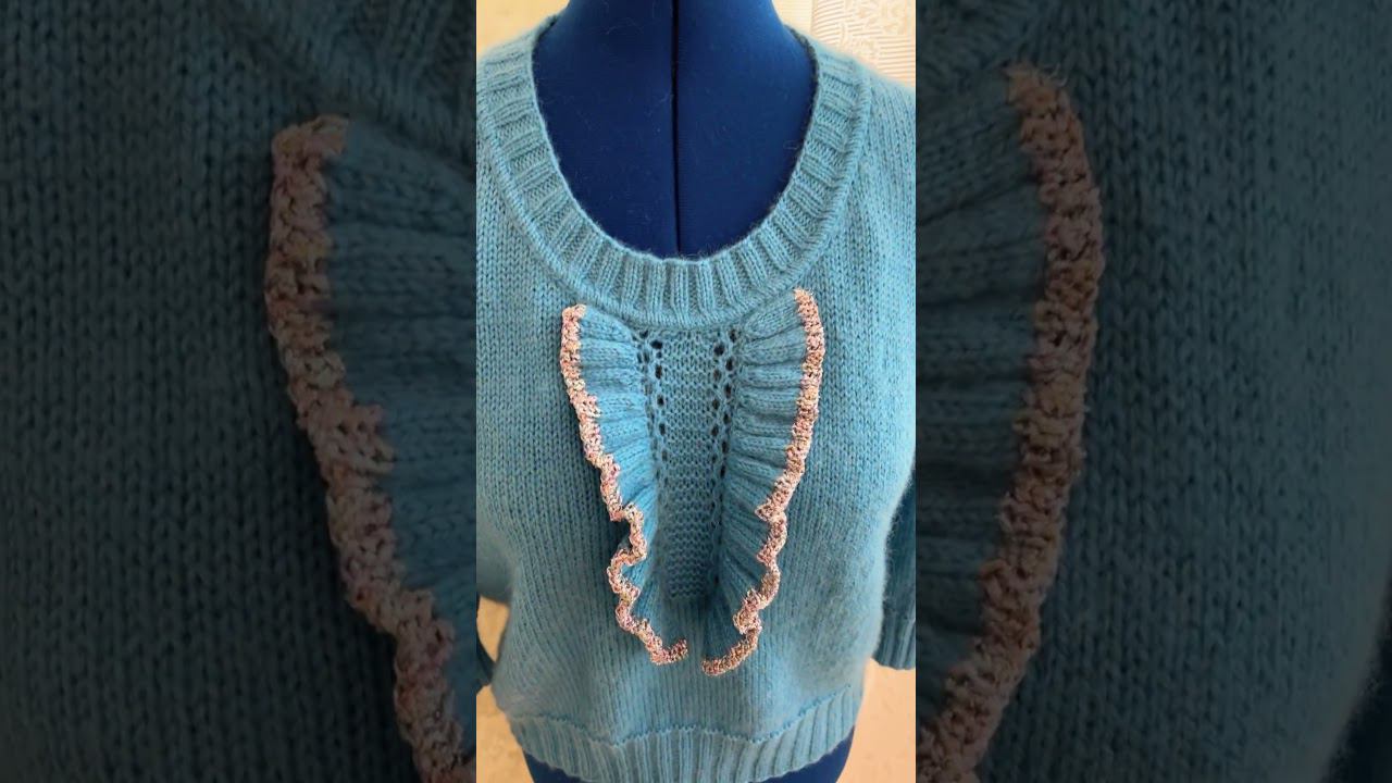 Джемпер «Незабудка». #вязание #design #knitting #вязаниеспицами #мода #джемперспицами #каквязать смотреть онлайн