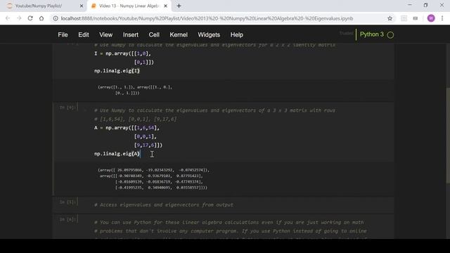 Python - Numpy for Actuaries - Eigenvalues and Eigenvectors смотреть онлайн