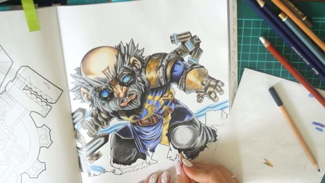 Процесс раскрашивания раскраски "WORLD OF WARCRAFT" Часть 2 смотреть онлайн