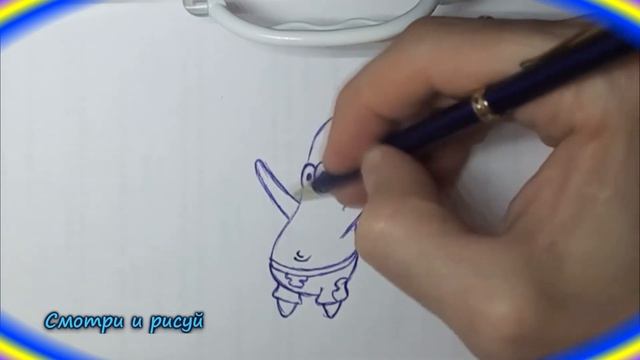 How to draw patrick Как нарисовать Патрик смотреть онлайн