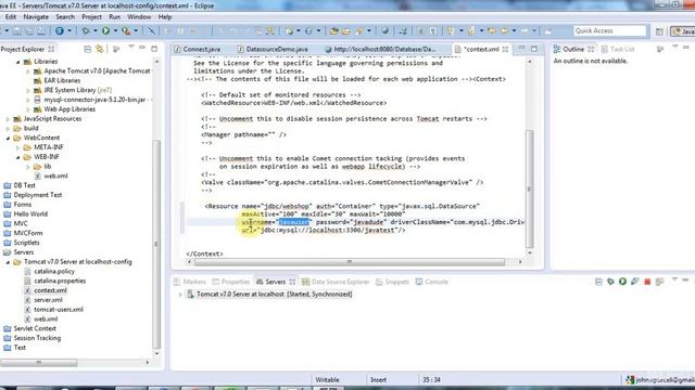 002 Setting Up a JNDI Data Source смотреть онлайн