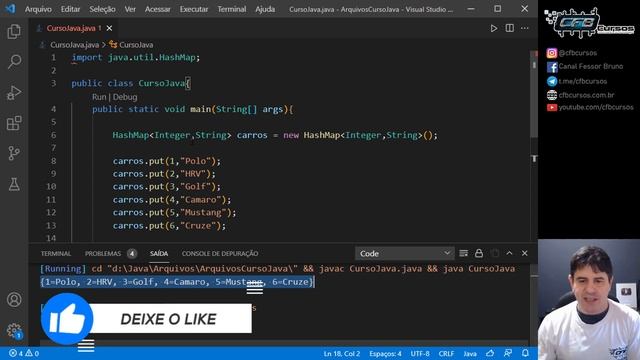 Aprendendo sobre a coleção HashMap, do tipo chave valor [HashMap] - Curso de Java - Aula 48 смотреть онлайн