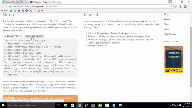 How to Run Python Program in Sublime Text? смотреть онлайн