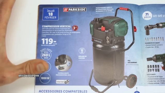 catalogue lidl bricolage février 2021 compresseur vertical PARKSIDE défonceuse sans fil 12v soudure смотреть онлайн