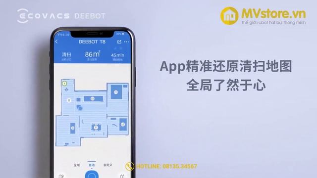 Chỉ với hơn 5tr một chút bạn có thể sở hữu Robot hút bụi lau nhà Ecovacs Deebot OZMO T8 Power смотреть онлайн