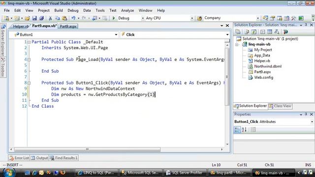 How to Execute Arbitrary SQL using LINQ to SQL смотреть онлайн