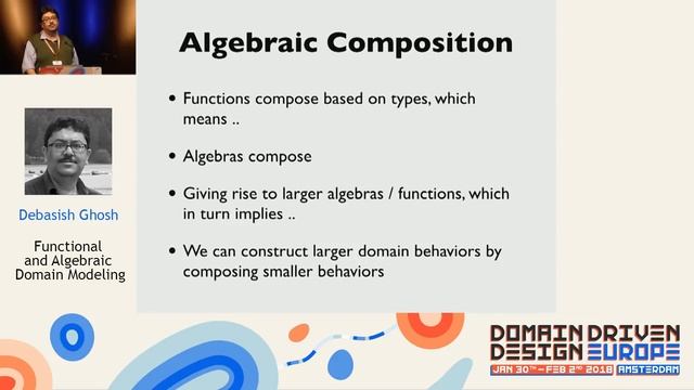 Functional and Algebraic Domain Modeling - Debasish Ghosh - DDD Europe 2018 смотреть онлайн