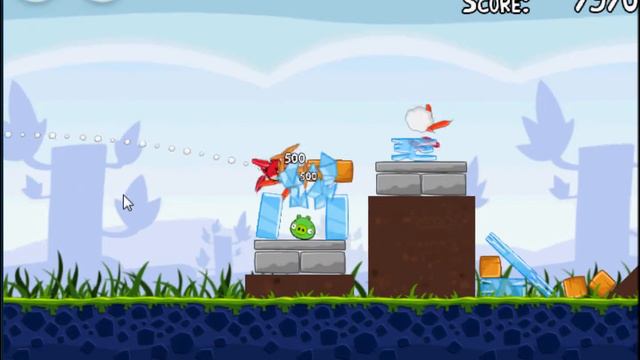 Angry birds world 1 level 6 3 stars tutorial 2011
